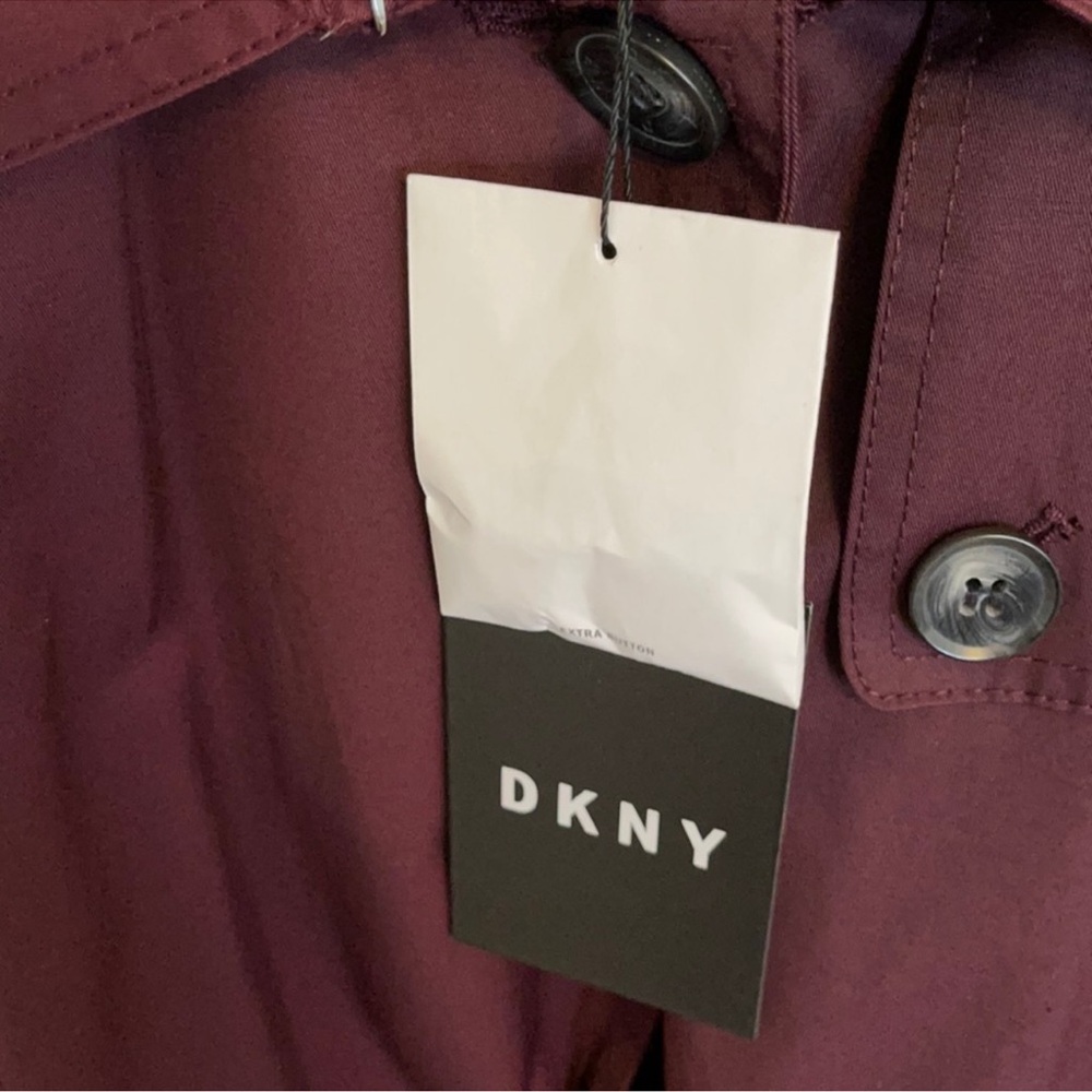 DKNY burgundy trench coat - Picture 5 of 10